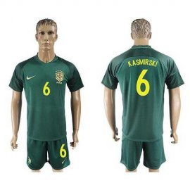 Brazil #6 Kasmirski Away Soccer Country Jersey