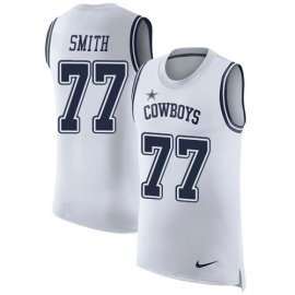 Nike Dallas Cowboys #77 Tyron Smith White Mens Stitched NFL Limited Rush Tank Top Jersey