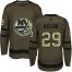Adidas New York Islanders #29 Brock Nelson Green Salute to Service Stitched Youth NHL Jersey