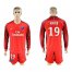 Paris Saint-Germain #19 Aurier Red Long Sleeves Soccer Club Jersey