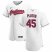Cleveland Indians #45 Adam Plutko Mens Nike White Home 2020 Authentic Team MLB Jersey