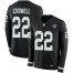 Nike Las Vegas Raiders #22 Isaiah Crowell Black Team Color Mens Stitched NFL Limited Therma Long Sleeve Jersey