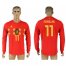 Belgium #11 MIRALLAS Home 2018 FIFA World Cup Long Sleeve Thailand Soccer Jersey