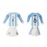 Argentina #6 Biglia Home Long Sleeves Kid Soccer Country Jersey
