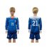 USA #21 Chandler Away Long Sleeves Kid Soccer Country Jersey