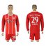 Bayern Munchen #29 Coman Home Long Sleeves Soccer Club Jersey