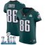 Nike Philadelphia Eagles #86 Zach Ertz Midnight Green Team Color Super Bowl LII Mens Stitched NFL Vapor Untouchable Elite Jersey