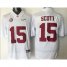 Alabama Crimson Tide #15 JK Scott White 2016 National Championship Stitched NCAA Jersey