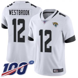 Nike Jacksonville Jaguars #12 Dede Westbrook White Mens Stitched NFL 100th Season Vapor Limited Jersey
