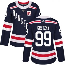 Adidas New York Rangers #99 Wayne Gretzky Navy Blue Authentic 2018 Winter Classic Womens Stitched NHL Jersey