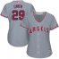 Los Angeles Angels #29 Rod Carew Grey Road Womens Stitched MLB Jersey