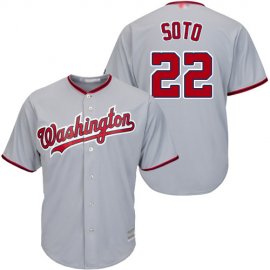 Washington Nationals #22 Juan Soto Grey Cool Base Stitched Youth MLB Jersey