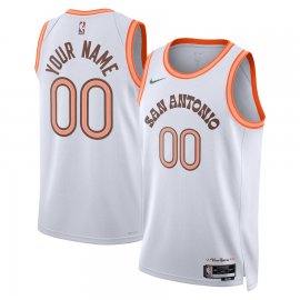 San Antonio Spurs Nike Unisex 2023/24 Custom Swingman Jersey – White – City Edition