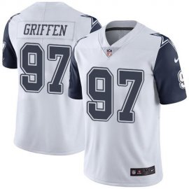 Nike Dallas Cowboys #97 Everson Griffen White Mens Stitched NFL Limited Rush Jersey