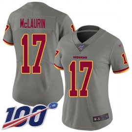 Nike Washington Football Team #17 Terry McLaurin Gray Womens Stitched NFL Limited Inverted Legend 100th Season Jersey