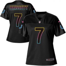 Nike Indianapolis Colts #7 Jacoby Brissett Black Womens NFL Fashion Game Jersey