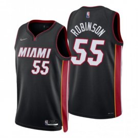 Nike Miami Heat #55 Duncan Robinson Black Mens 2021-22 NBA 75th Anniversary Diamond Swingman Jersey – Icon Edition Mens