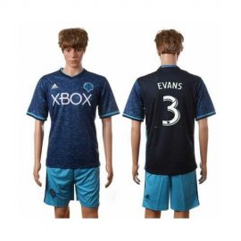 Seattle Sounders #3 Evans SEC Away Soccer Club Jersey