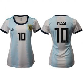 Womens Argentina #10 Messi Home Soccer Country Jersey