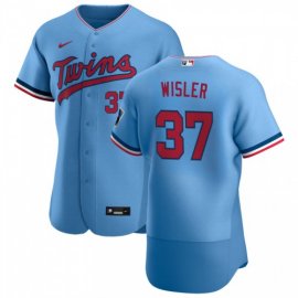 Minnesota Twins #37 Matt Wisler Mens Nike Light Blue Alternate 2020 Authentic Team MLB Jersey