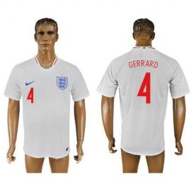 England #4 Gerrard Home Thai Version Soccer Country Jersey