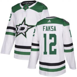 Adidas Dallas Stars #12 Radek Faksa White Road Authentic Stitched NHL Jersey