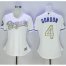 Kansas City Royals #4 Alex Gordon White 2015 World Series Champions Gold Program Cool Base Womens Stitched MLB Jersey