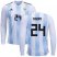 Argentina #24 Rigoni Home Long Sleeves Soccer Country Jersey