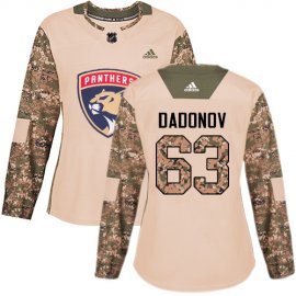 Adidas Florida Panthers #63 Evgenii Dadonov Camo Authentic 2017 Veterans Day Womens Stitched NHL Jersey