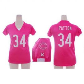 Nike Chicago Bears #34 Walter Payton Pink Draft Him Name & Number Top Womens Stitched NFL Elite Jersey
