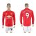 Manchester United #9 Ibrahimovic Red Home Long Sleeves Soccer Club Jersey
