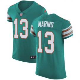 Nike Miami Dolphins #13 Dan Marino Aqua Green Alternate Mens Stitched NFL Vapor Untouchable Elite Jersey
