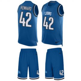 Nike Detroit Lions #42 Devon Kennard Blue Team Color Mens Stitched NFL Limited Tank Top Suit Jersey