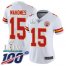 Nike Kansas City Chiefs #15 Patrick Mahomes White Super Bowl LIV 2020 Womens Stitched NFL 100th Season Vapor Untouchable Limited Jersey