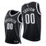 Nike Nets Custom Mens 2021-22 75th Diamond Anniversary NBA Jersey Black