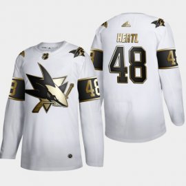San Jose Sharks #48 Tomas Hertl Mens Adidas White Golden Edition Limited Stitched NHL Jersey