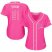 Milwaukee Brewers #21 Travis Shaw Pink Fashion Womens Stitched MLB Jersey