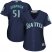 Seattle Mariners #51 Randy Johnson Navy Blue Alternate Womens Stitched MLB Jersey