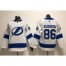 Adidas Tampa Bay Lightning #86 Nikita Kucherov White Road Authentic Stitched Youth NHL Jersey