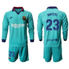 Barcelona #23 Umtiti Third Long Sleeves Soccer Club Jersey