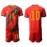 Belgium #10 E.Hazard Red Home Soccer Country Jersey