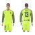 Barcelona #13 C.Bravo Shiny Green Goalkeeper Long Sleeves Soccer Club Jersey
