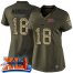 Nike Indianapolis Colts #18 Peyton Manning Green Super Bowl XLI Womens Stitched NFL Limited Salute to Service Jersey
