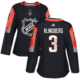 Adidas Dallas Stars #3 John Klingberg Black 2018 All-Star Central Division Authentic Womens Stitched NHL Jersey