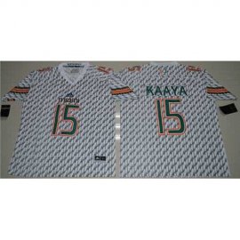 Miami Hurricanes #15 Brad Kaaya White Stitched NCAA Jerseys