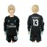 Real Madrid #13 K.Casilla Sec Away Long Sleeves Kid Soccer Club Jersey