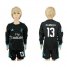 Real Madrid #13 K.Casilla Sec Away Long Sleeves Kid Soccer Club Jersey