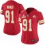 Nike Kansas City Chiefs #91 Derrick Nnadi Red Team Color Womens Super Bowl LV Bound Stitched NFL Vapor Untouchable Limited Jersey