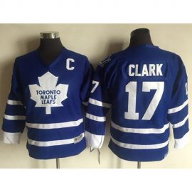 Toronto Maple Leafs #17 Wendel Clark Blue CCM Throwback Stitched Youth NHL Jersey