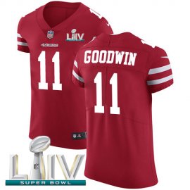 Nike San Francisco 49ers #11 Marquise Goodwin Red Super Bowl LIV 2020 Team Color Mens Stitched NFL Vapor Untouchable Elite Jersey